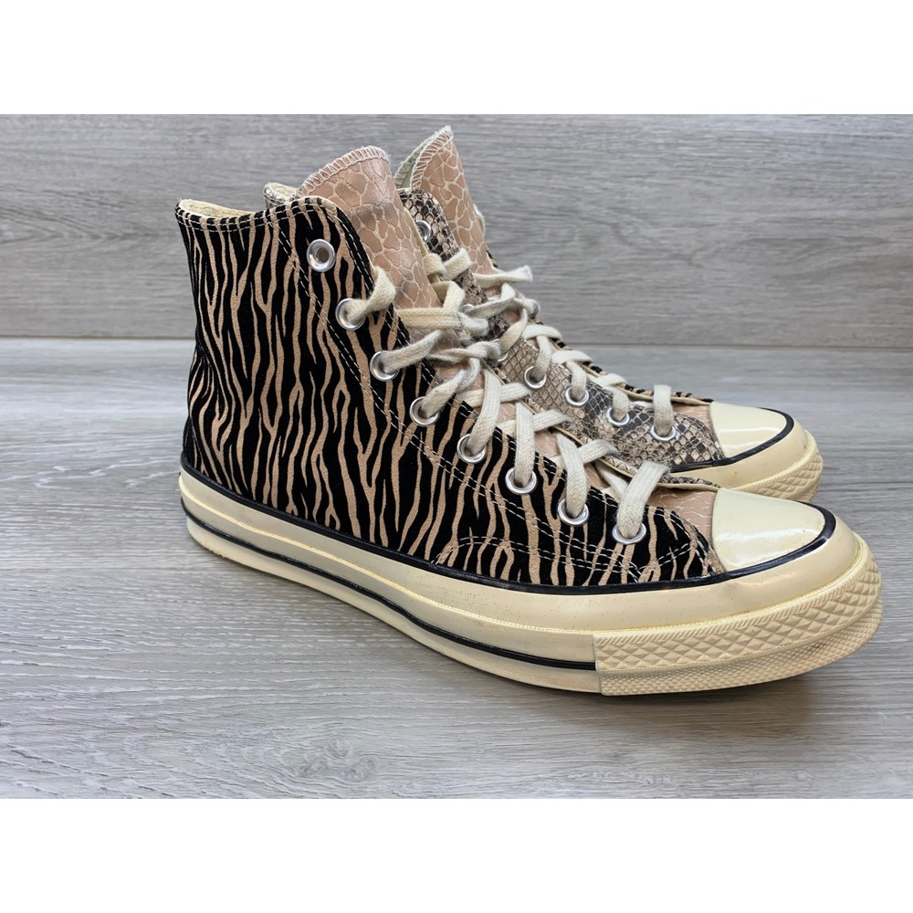 Converse Chuck 70 Women's Hi Animal Print Zebra Snake 10 Sneakers Casual Shoes